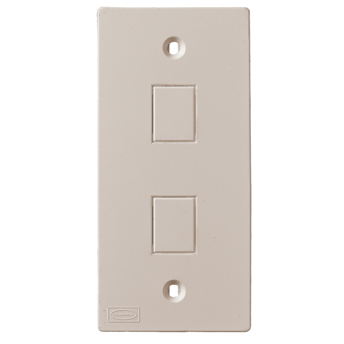 Product image for Plate 1-gang 2-keystone jack flush mount almond