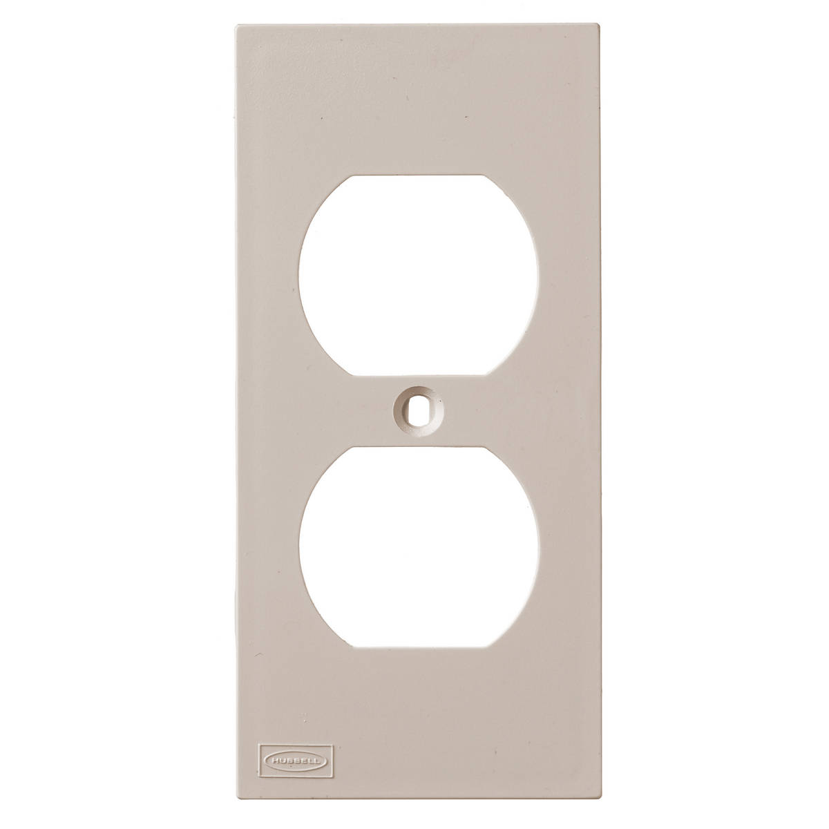 Product image for Plate opening 1-gang duplex almond