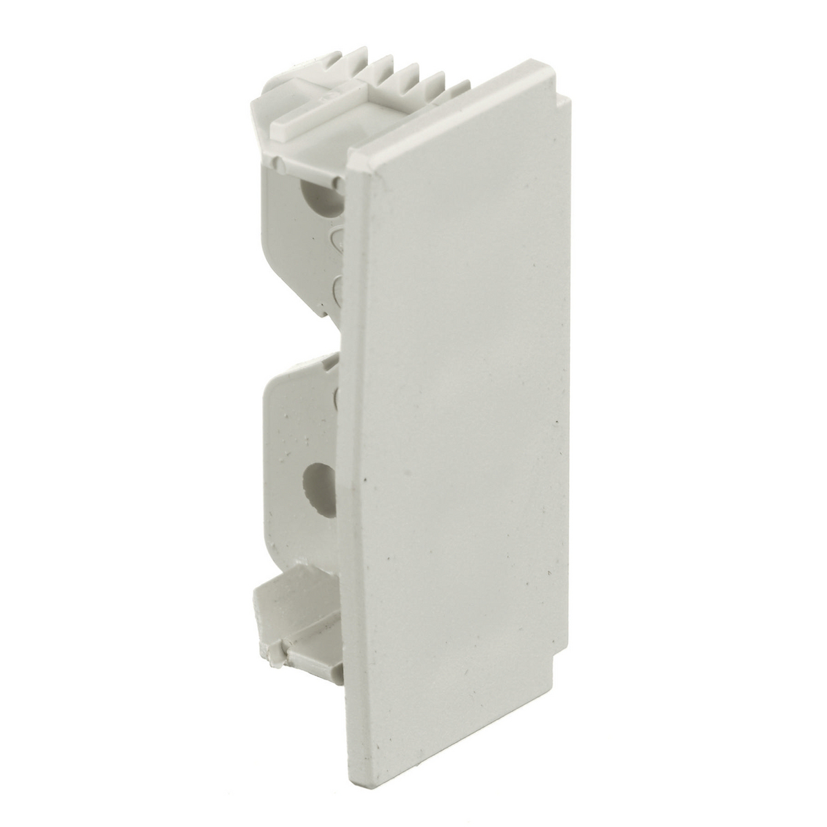 Product image for End cap for raceway off white 1x2.14x1.04in