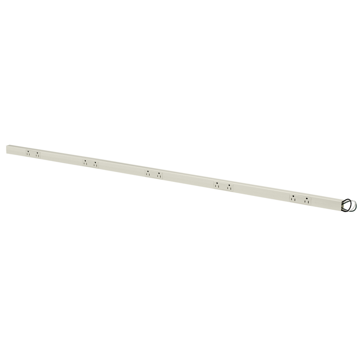 Product image for Raceway hardwired 1-circuit 6-receptacle 15A office white 6'