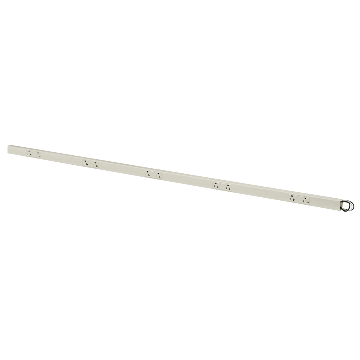 Product image for Raceway hardwired 2-circuit 6-receptacle 20A office white 6'
