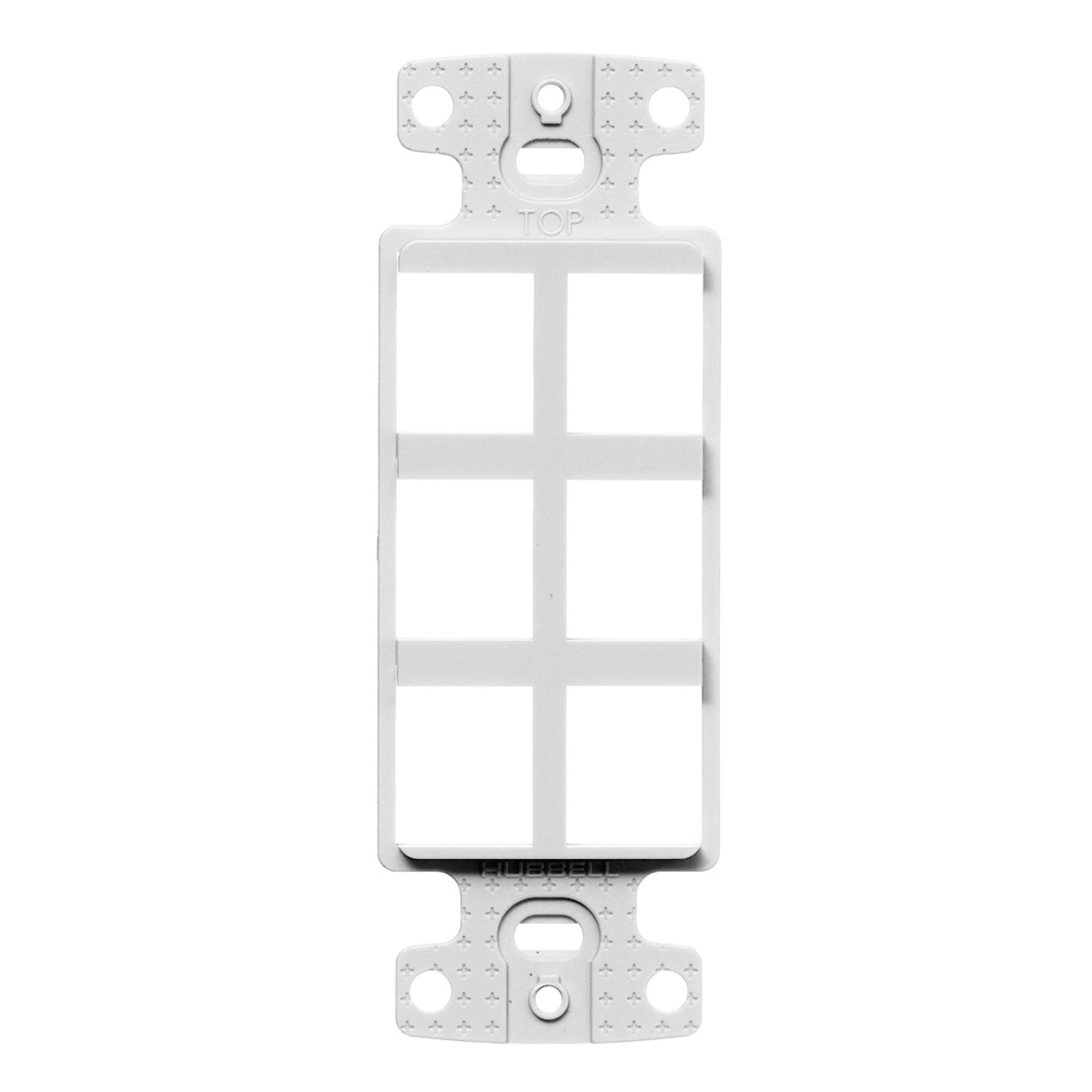 Product image for HUB NS616W COVER DECORA 6PORT KEYSTONE FRAME WHITE WALLPLATE