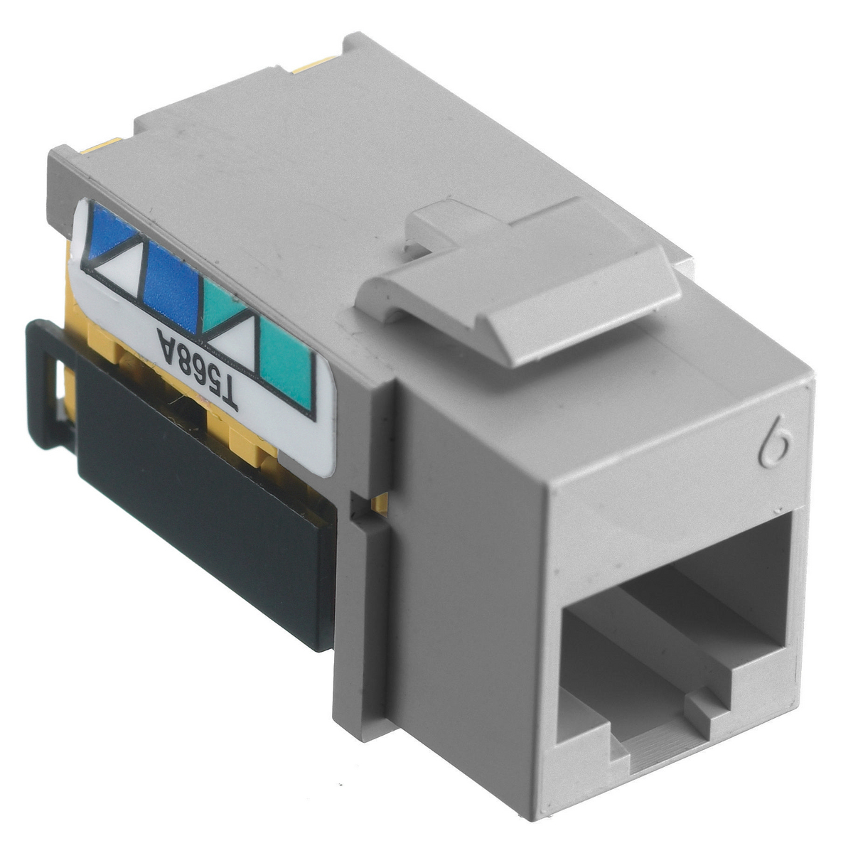 Product image for JACK, NSJ,CAT6,8POS,UNI,A/B,GY
