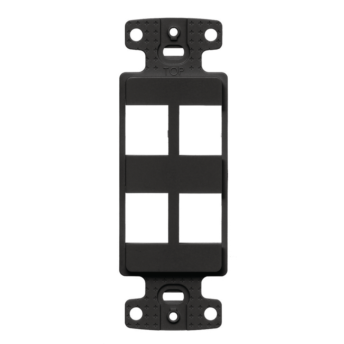 Product image for HUB NS614BK COVER DECORA PLATE KEYSTONE FRAME 4PORT BK