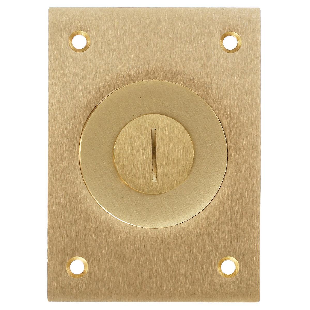 Product image for Cover flush rectangular brass 2-1/8x3/4"