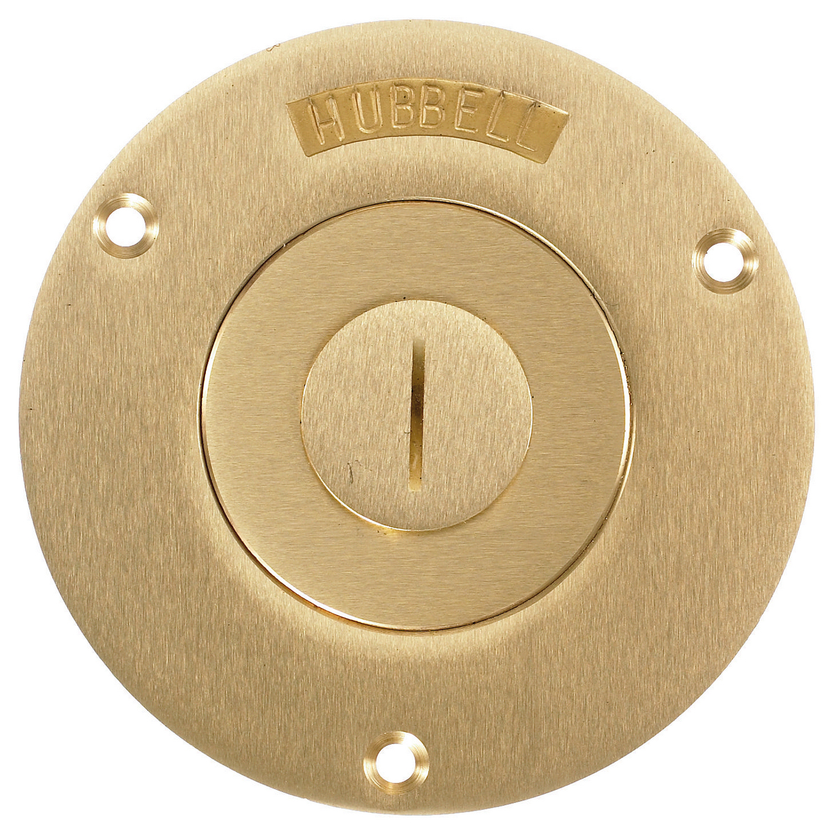 Product image for Cover round floor box combi brass 2-1/8x3/4in
