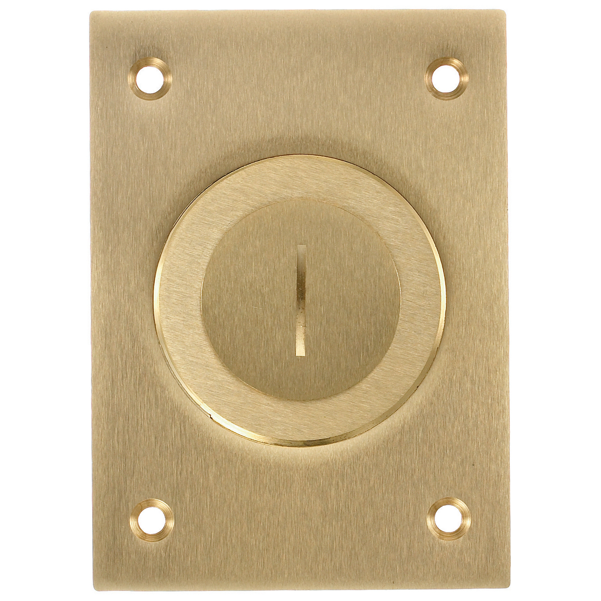 Product image for Cover flush rectangular brass 2-1/8x1"