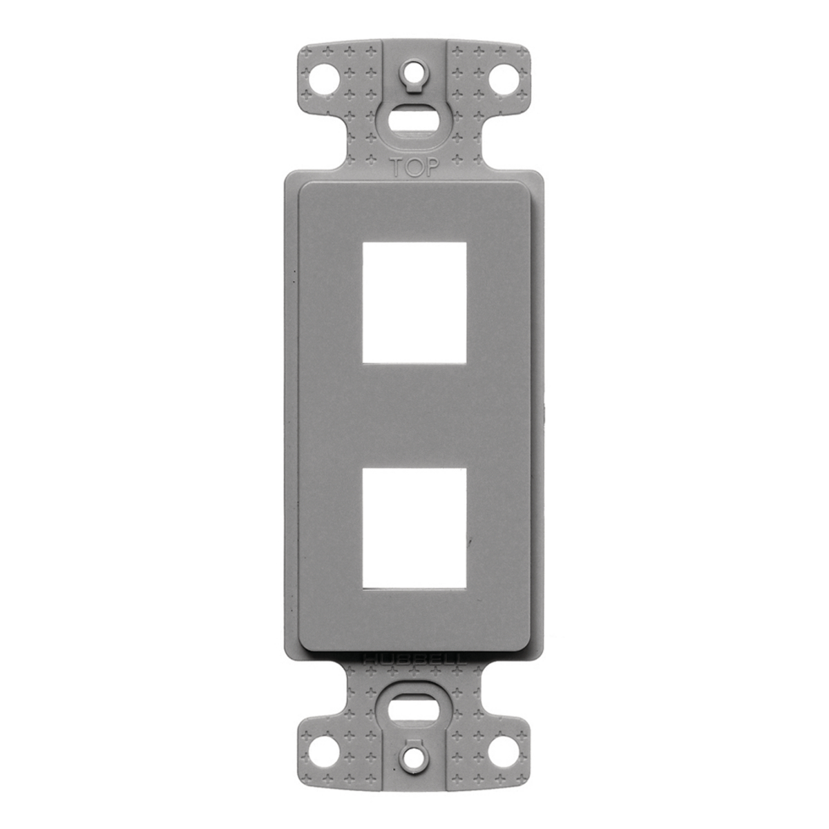 Product image for PLATE, DECORATOR KEYSTONE FRAME,2PORT,GY