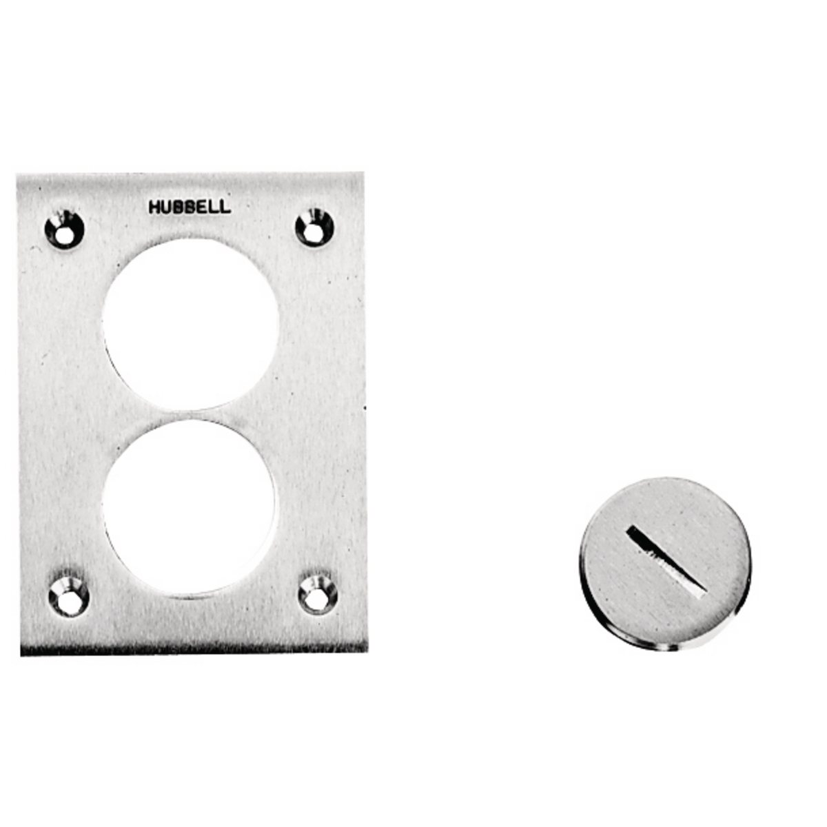 Product image for Plug flush aluminium for floor box 1-1/2"