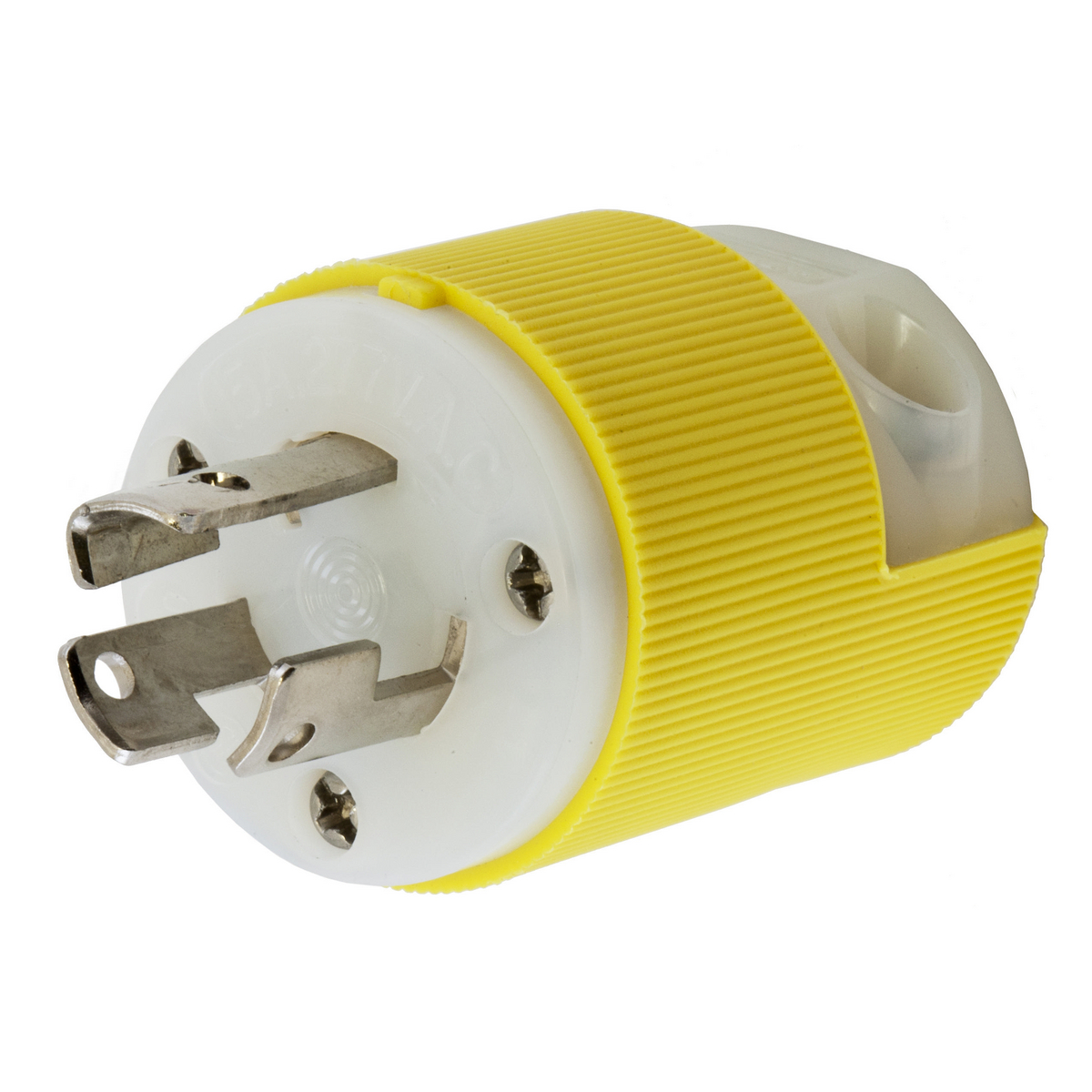 Product image for Plug twist-lock chem-marine 2-pole 3-wire 2HP NEMA L7-15P 15A 277V yellow