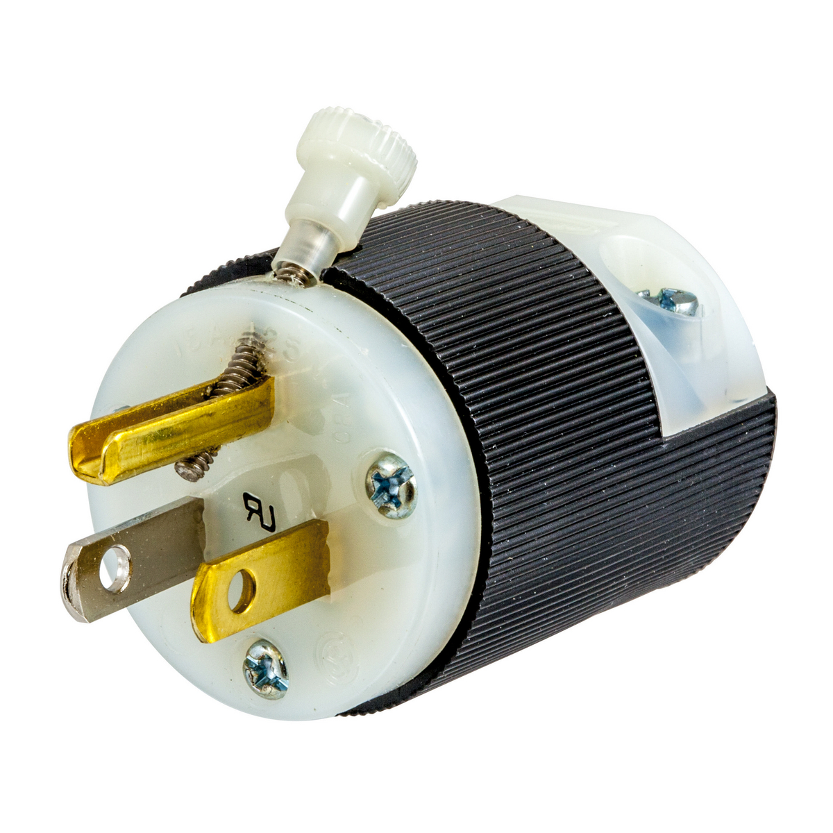 Product image for PLUG, ANCHOR LOCK, 15A 125V, 5-15P, B/W