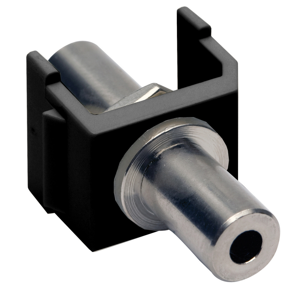 Product image for SNAP-FIT, KEYSTONE,3.5MM STEREO,F/F,BK