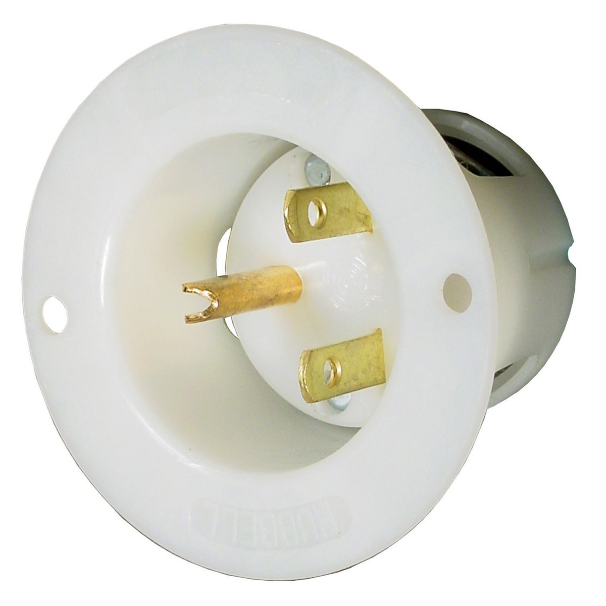 Product image for HUB HBL5678C INLET 15A 250V FLANGED 6-15P, WH