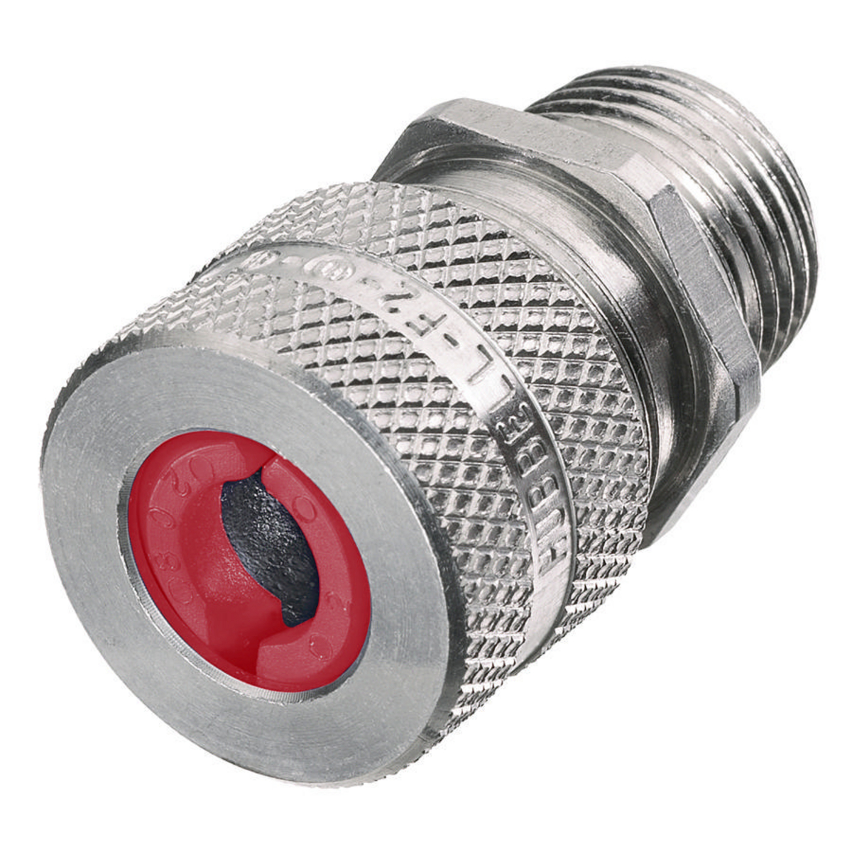 Product image for HUB SHC1015 CONN CORD STR 1/2"HUB MALE FORM SIZE F1 RED MACHINED ALUM .19-.25"CORD DIA