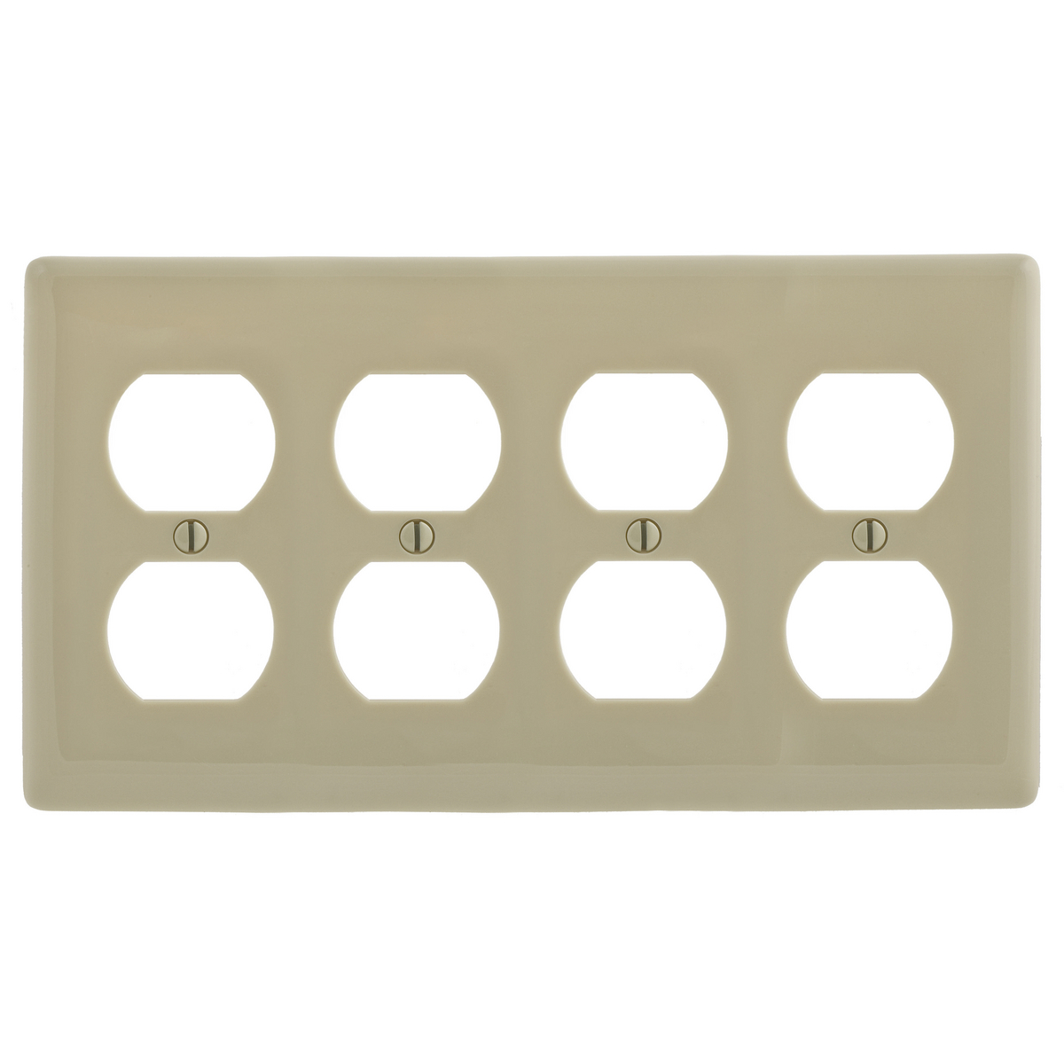 Product image for Plate wall 4-gang 4-duplex standard ivory
