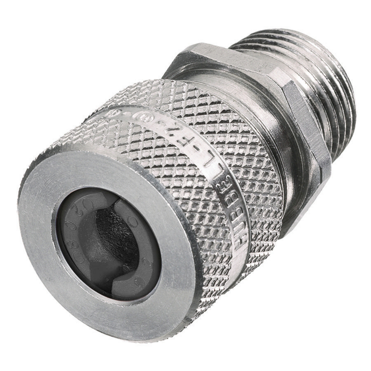 Product image for HUB SHC1043 CONN CORD STR 1"HUB MALE FORM SIZE F4 GREY MACHINED ALUMINUM .88"-1.00"CORD DIA