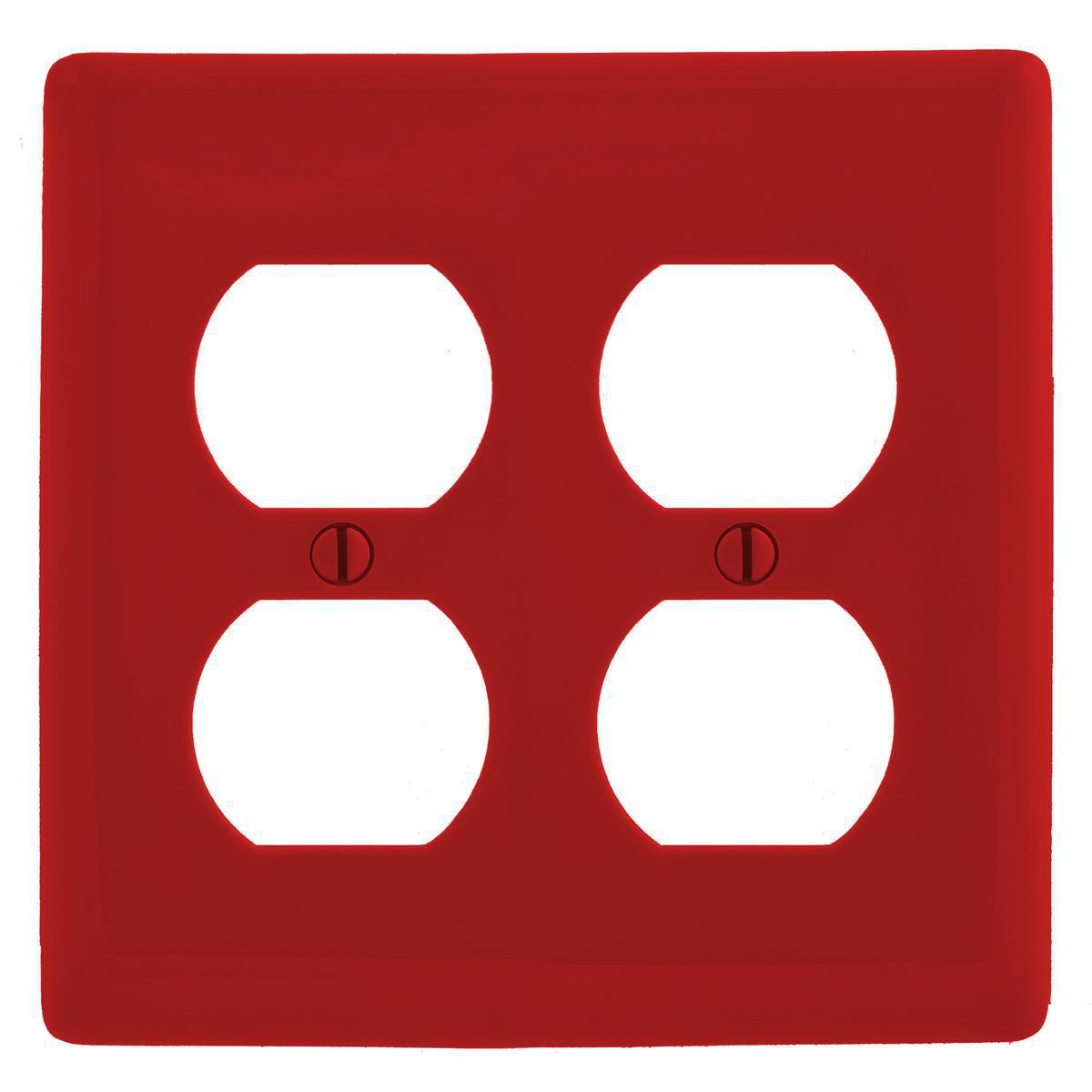 Product image for Cover plate receptacle duplex 2 gang red