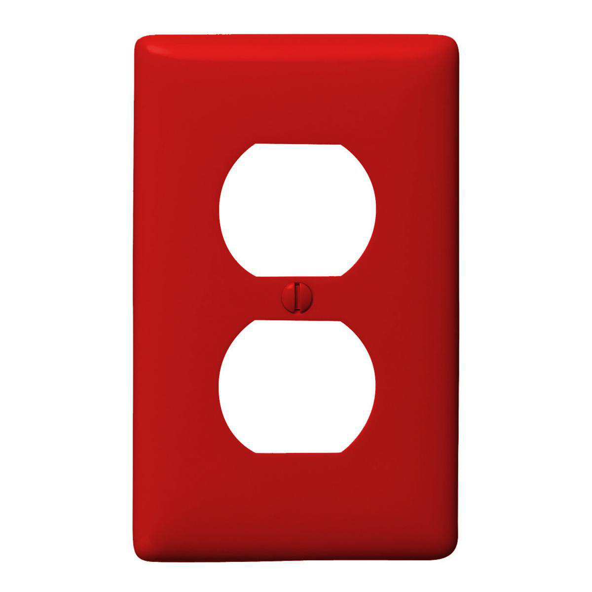 Product image for Cover plate receptacle duplex 1 gang red