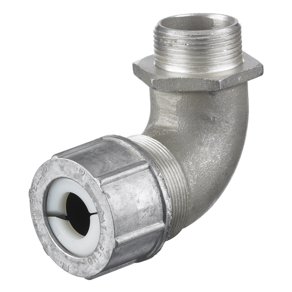 Product image for Connector cord 90.. male aluminium 1-1/4" NPT 1.13-1.25"