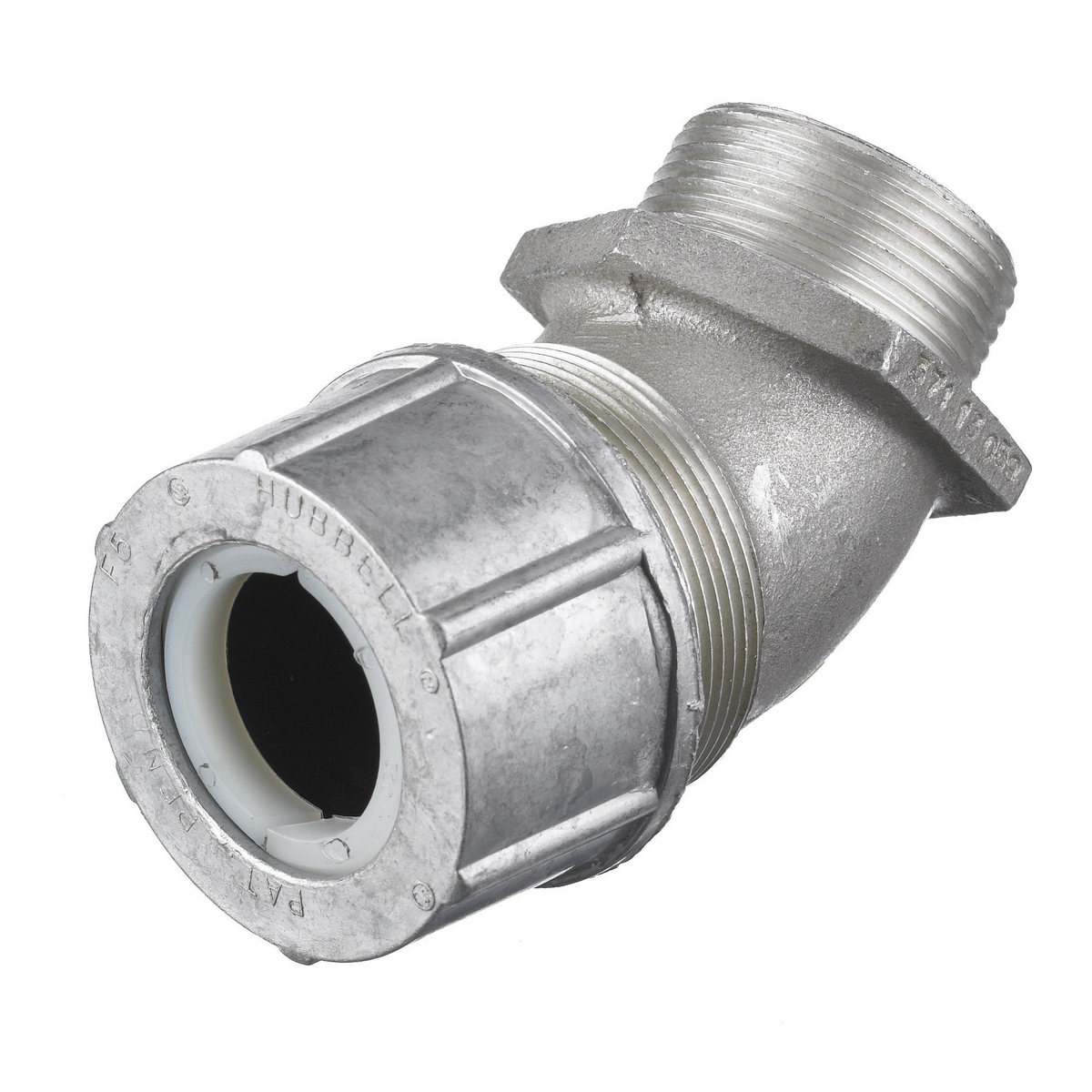 Product image for Connector cord 45.. male aluminium 1-1/4" NPT 1.13-1.25"