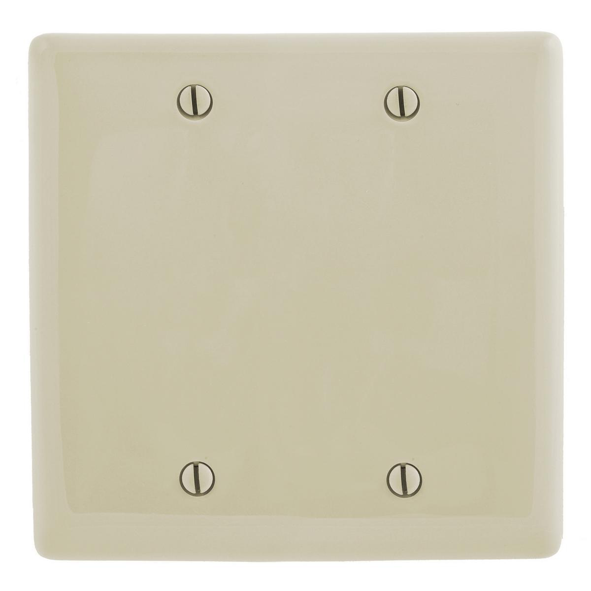 Product image for Plate wall 2-gang 2-blank box-mount standard almond