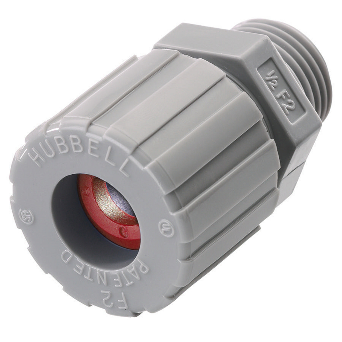 Product image for Connector cord straight male nylon 1/2" NPT red 0.19-0.25"
