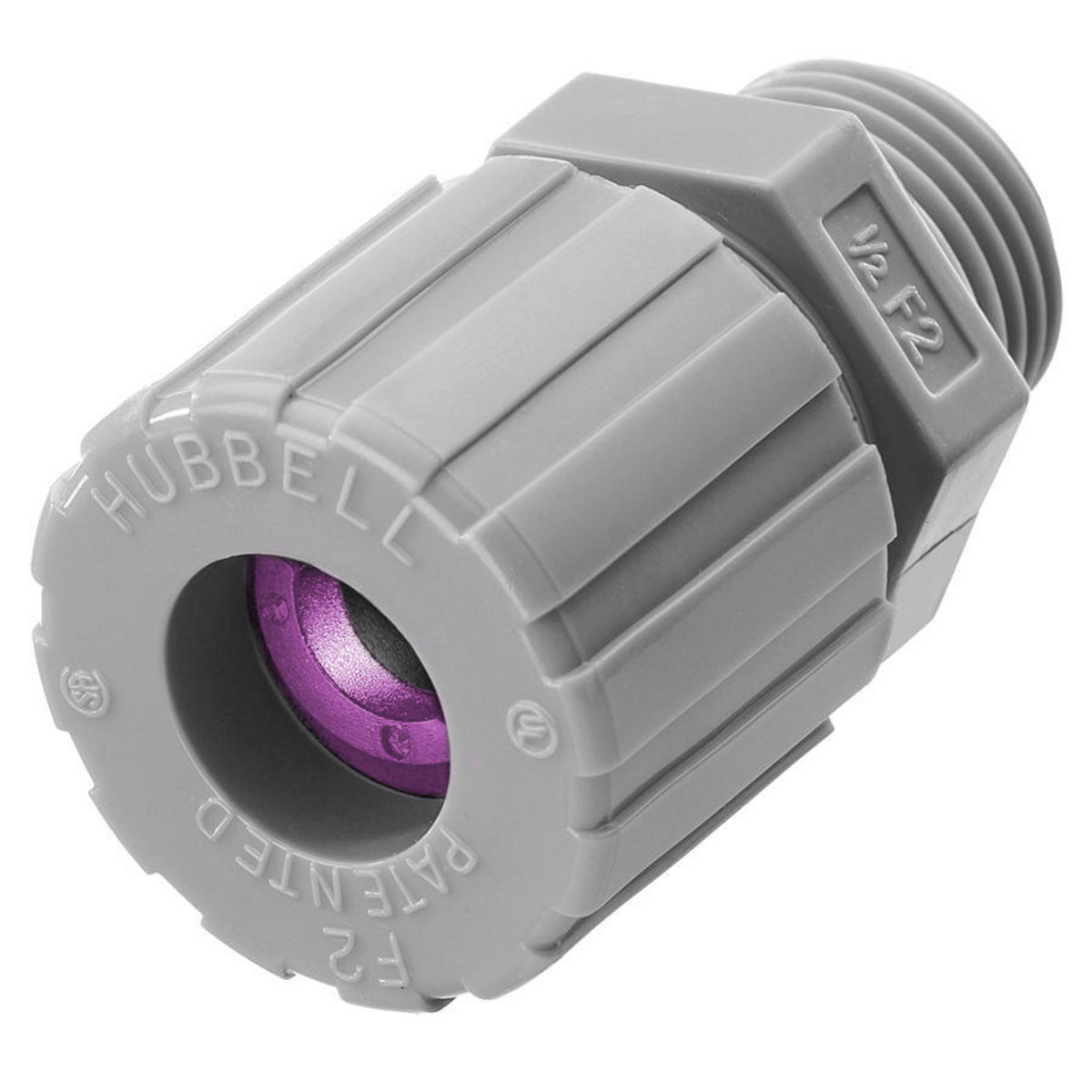 Product image for Connector cord straight male nylon 1" NPT orchid 0.75-0.88"