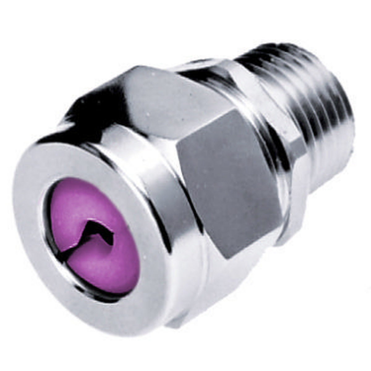 Product image for Connector cord straight male steel orchid 1/2" NPT 0.75-0.88"