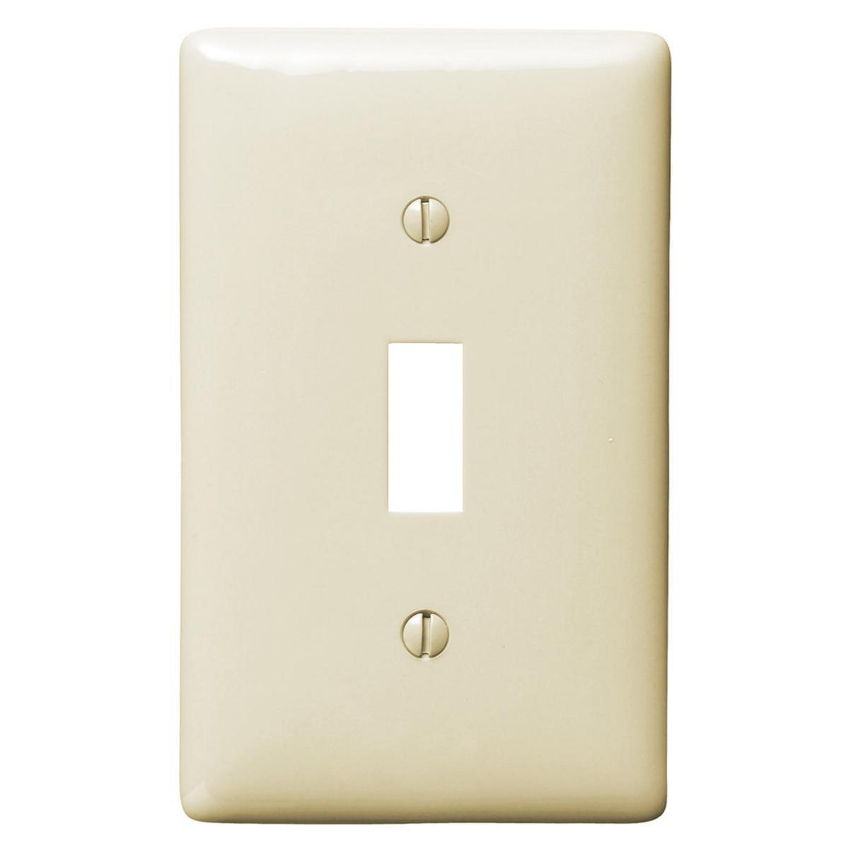 Product image for Wall plate 1gang nylon toggle plate almond