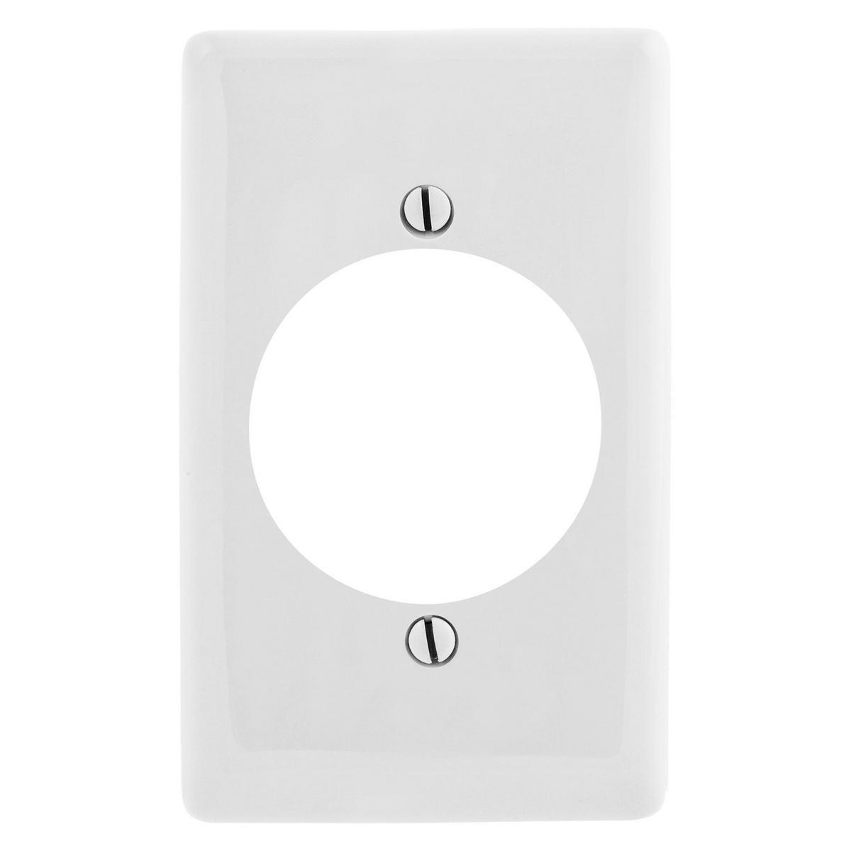 Product image for Wallplate 1-gang 1-receptacle nylon white 2.16"