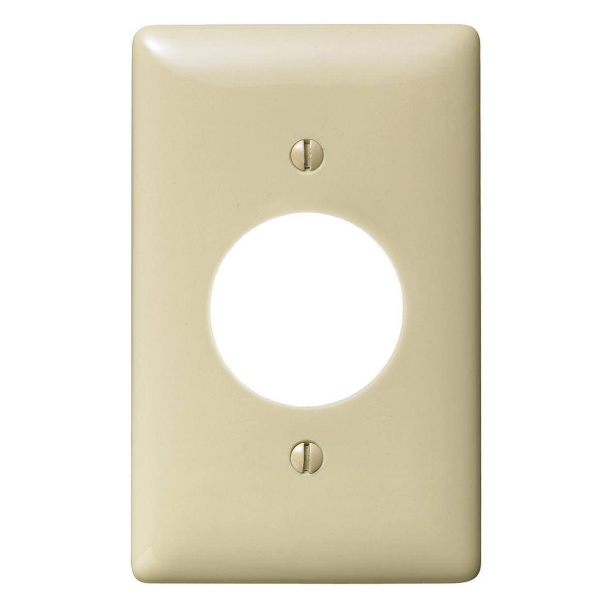 Product image for Cover plate single twlo 20A 1 gang 1.6" hole ivory