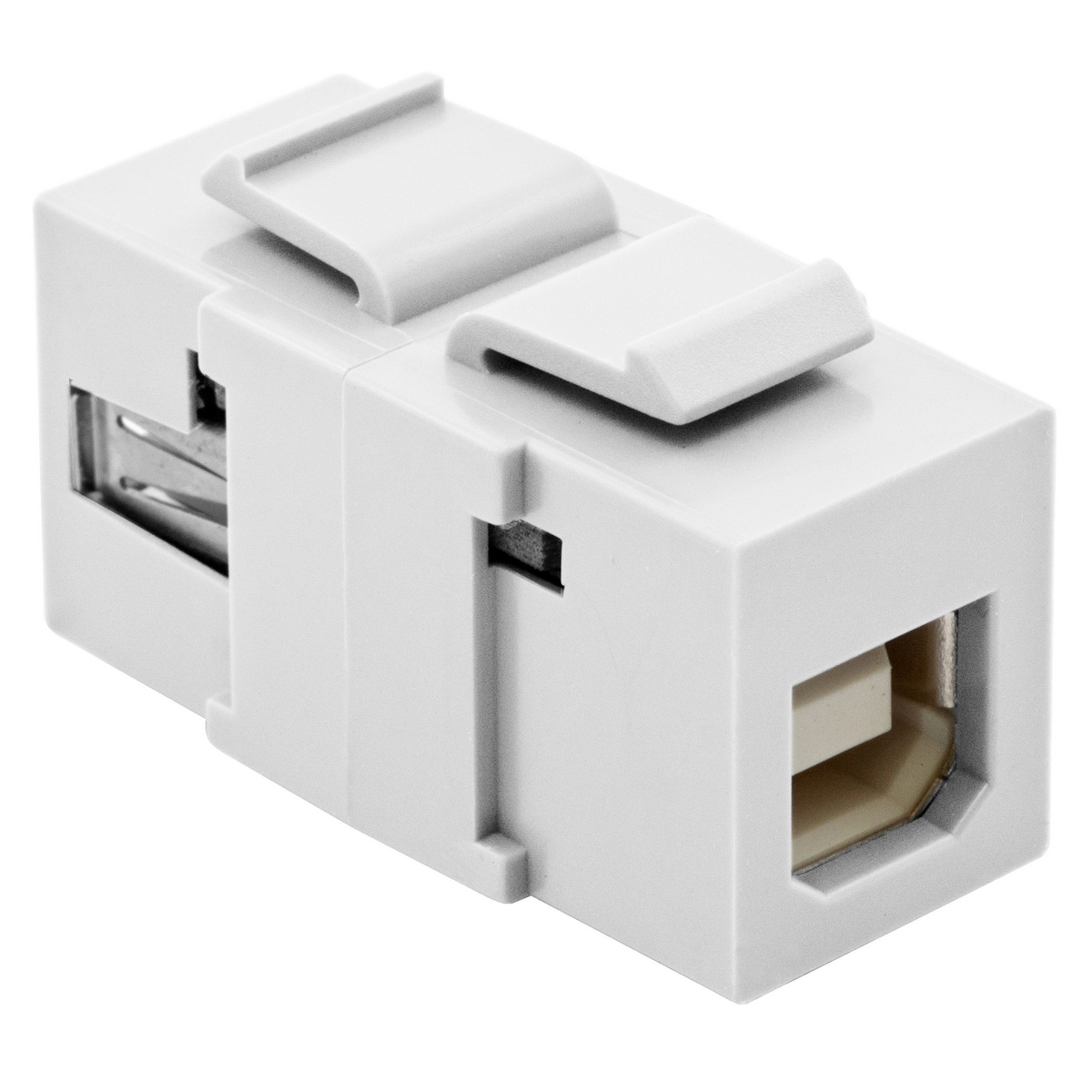 Product image for SNAP FIT, KEYSTONE,USB,A TO B,WH