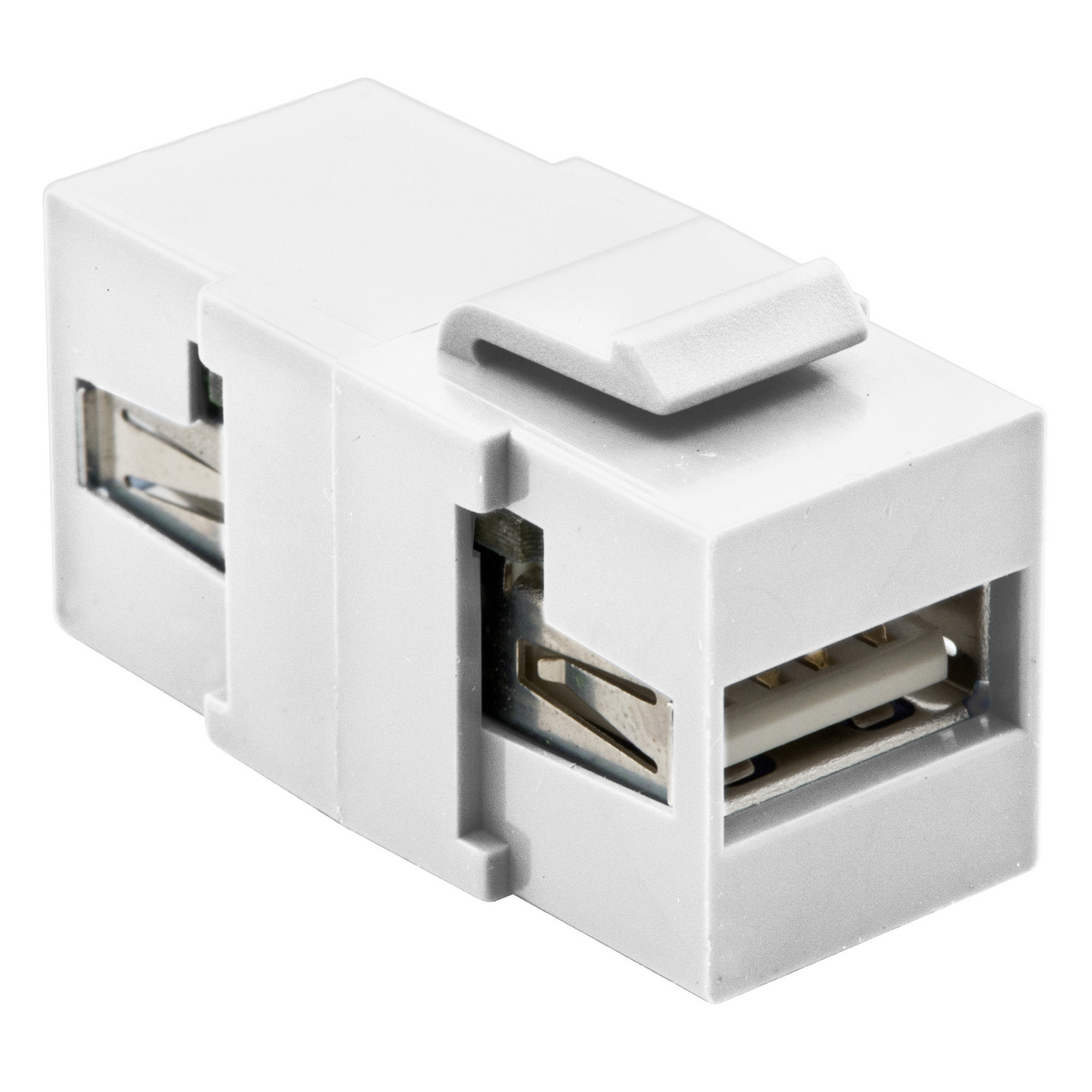 Product image for SNAP-FIT, KEYSTONE,USB,A TO A,WH