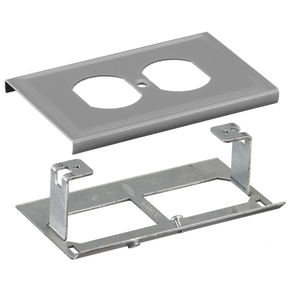 Product image for Cover duplex receptacle cold-rolled steel grey