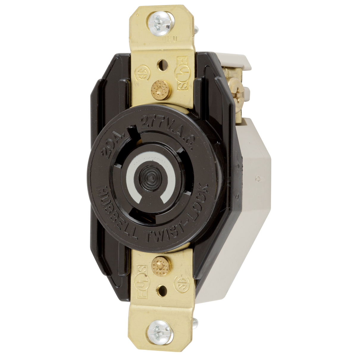 Product image for Receptacle single flush twist-lock NEMA L7-20R 2HP 20A 277V grey