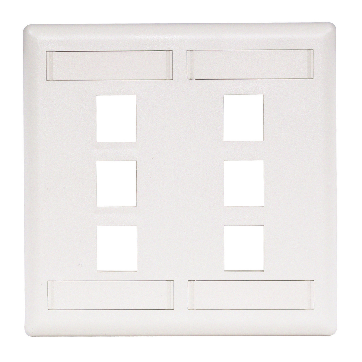 Product image for PLATE, WALL,FLUSH,2-G,6PORT,WH