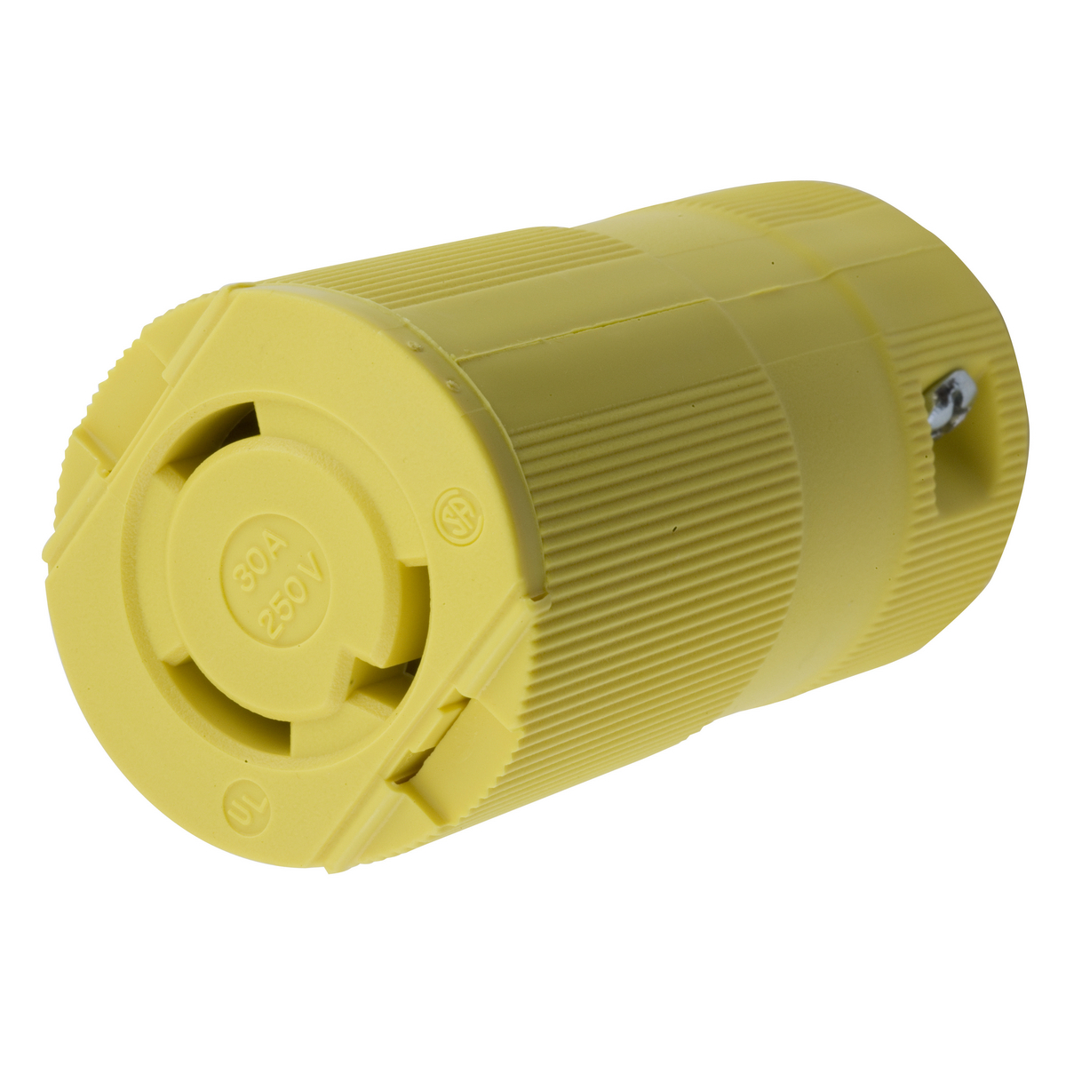 Product image for Connector nylon 2P3W 250VAC 30A L6-30R yellow