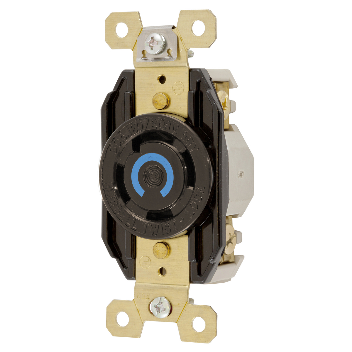 Product image for Receptacle L18-30R single box 3ph 30A 120/208Vbk