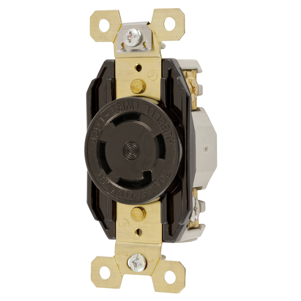 Product image for Receptacle L20-30R single box 3ph 30A 347/600Vbk