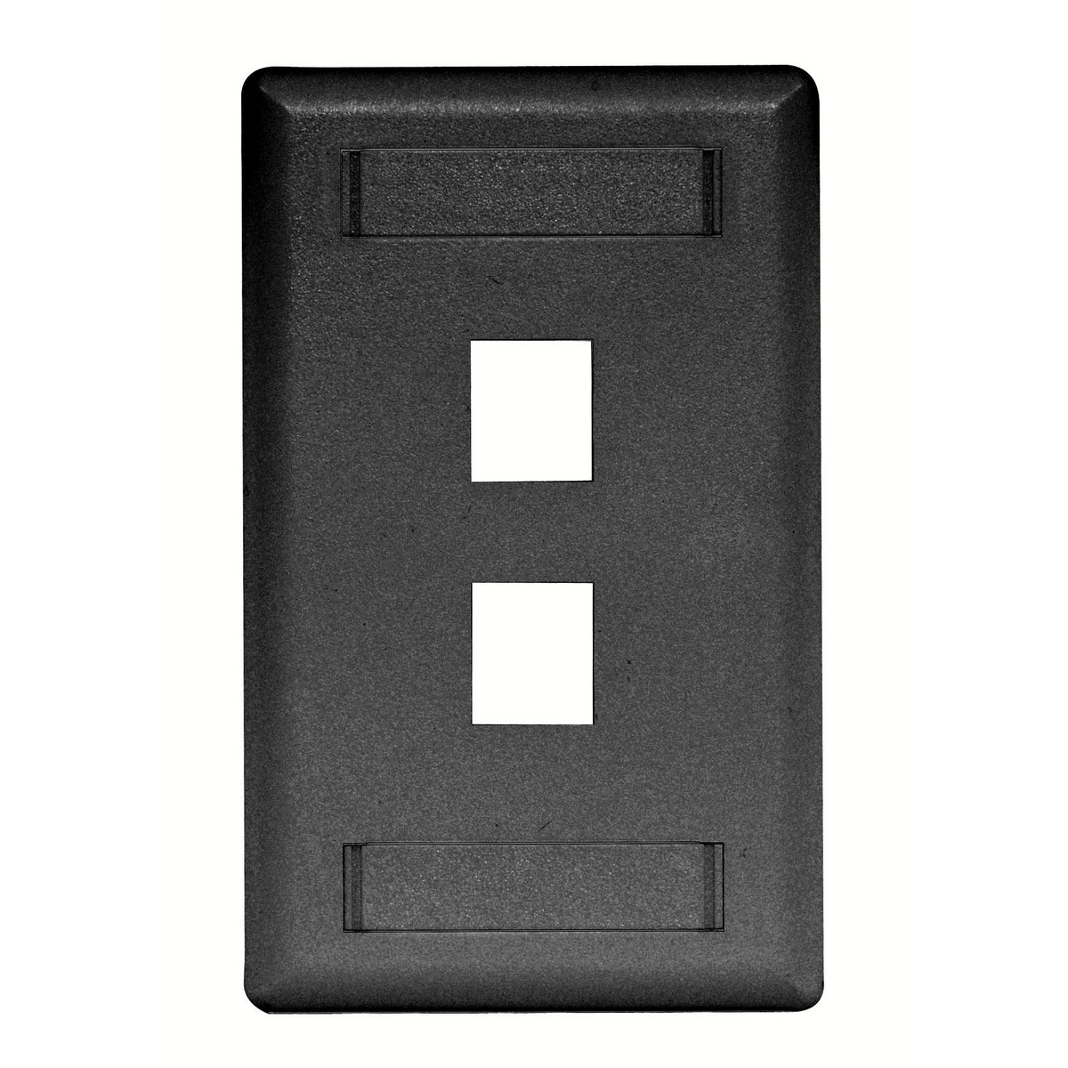 Product image for Face plate rear loading 1G 2port black