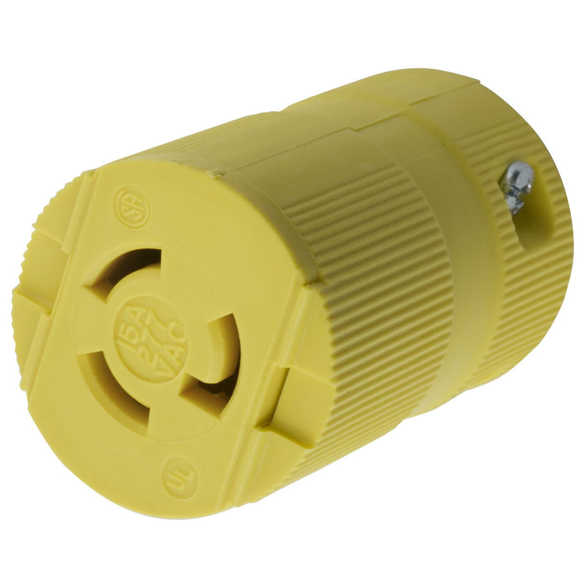 Product image for Connector valise twist-lock NEMA L7-15R 15A 277V yellow