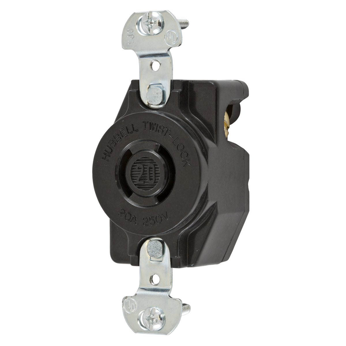 Product image for Receptacle L2-20R single box 2P 2W 20A 250V bk