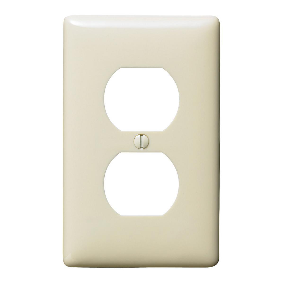 Product image for Cover plate receptacle duplex 1 gang almond