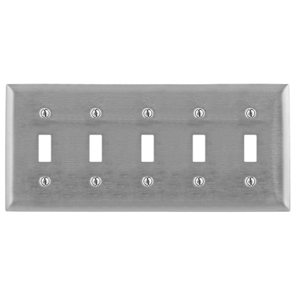 Product image for Cover plate 5 swt toggle 5 gang inox