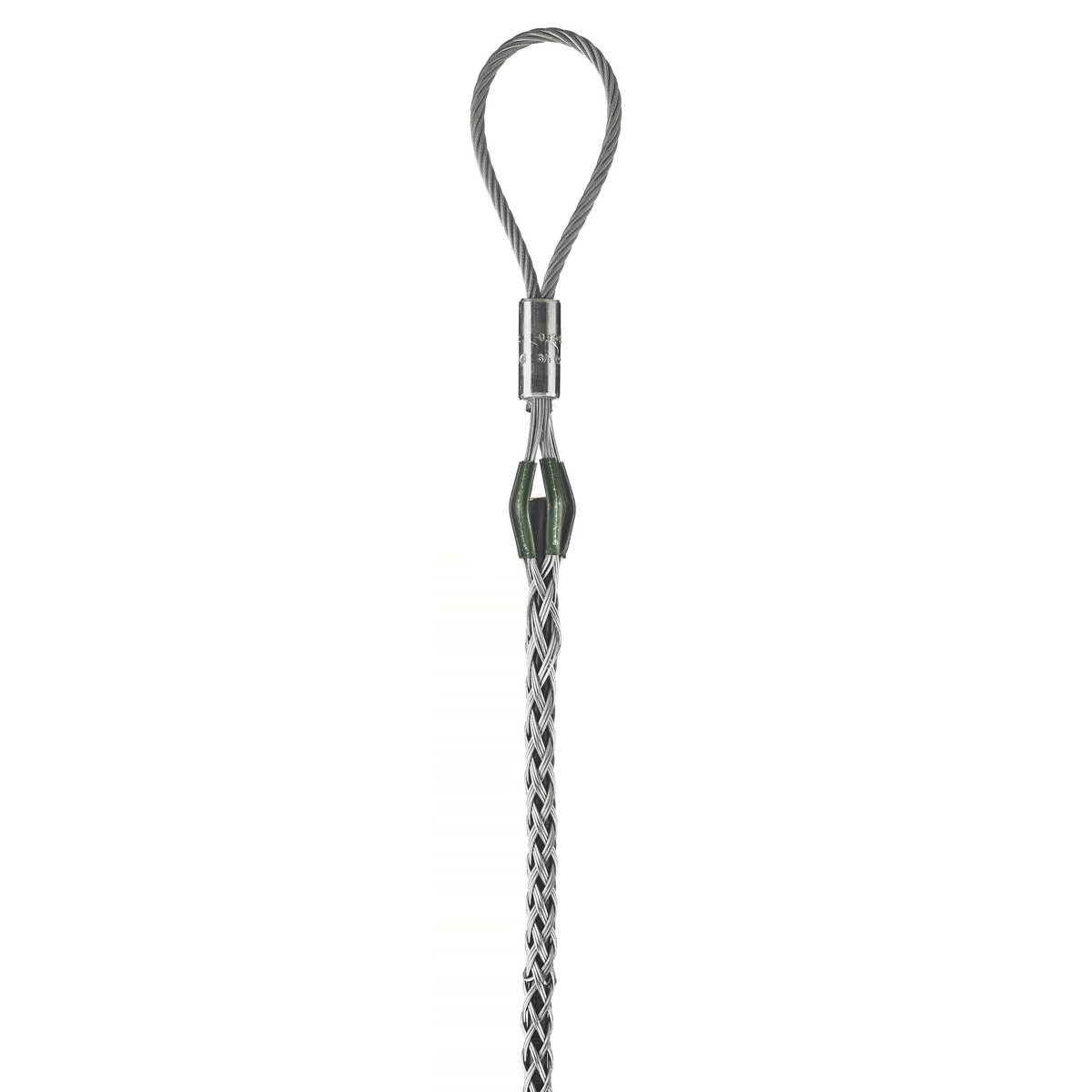 Product image for Grip pulling flexible eye steel galvanized dark green 0.25-0.49"