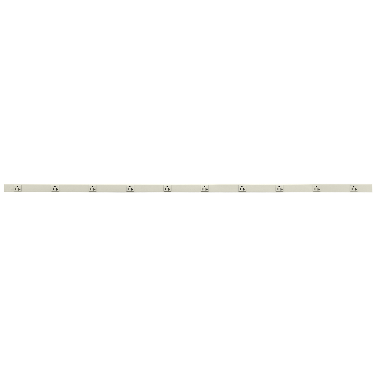 Product image for Pre-section 1-circuit 6" spacing 12-receptacle metal 20A ivory 6'