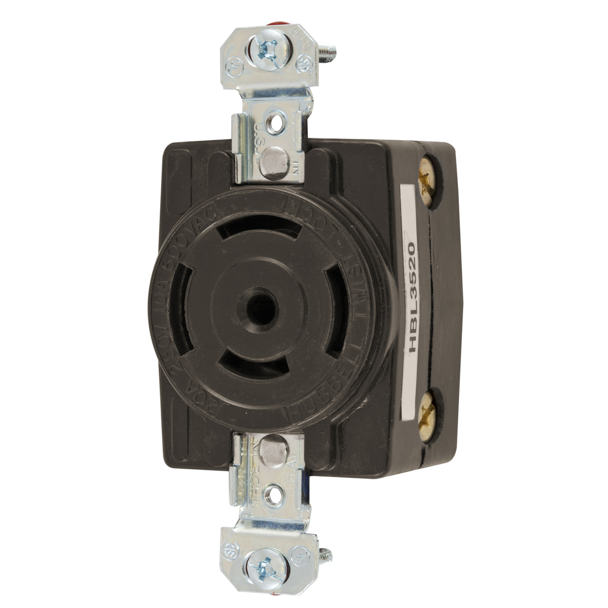 Product image for Receptacle single box 4P 5W 20A 250V 10A 600Vn-m