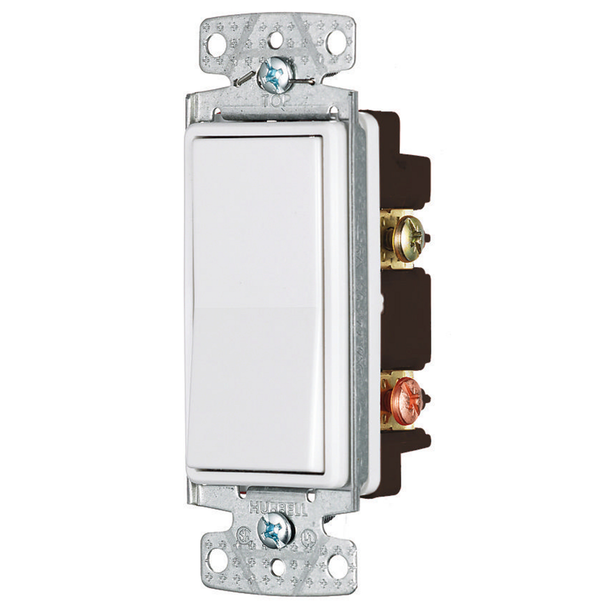 Product image for Switch rocker 2-pole back/side-wire 15A 277V white