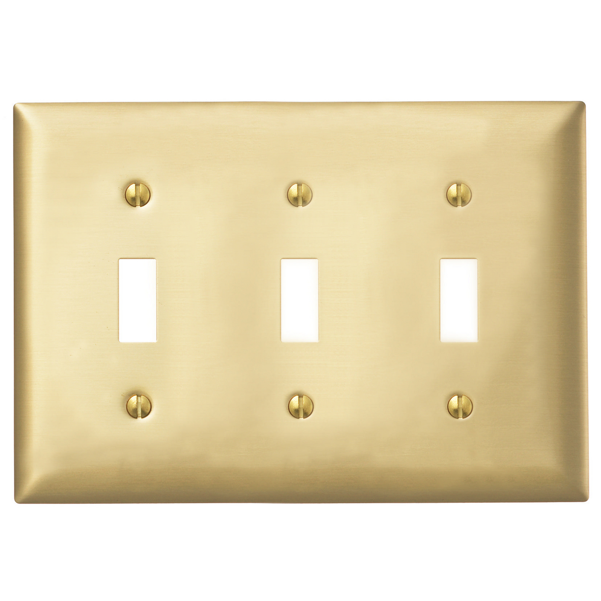 Product image for WALLPLATE, 3-G, 3) TOG, BRS PLT