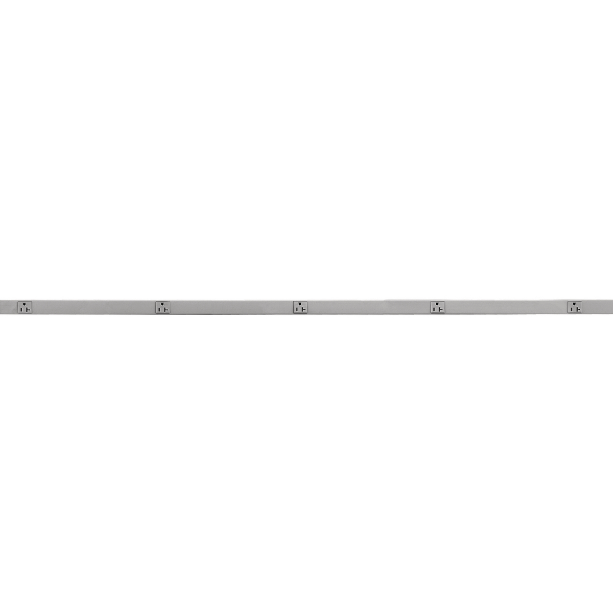Product image for Pre-section 1-circuit 12" spacing 6-receptacle metal 20A grey 6'